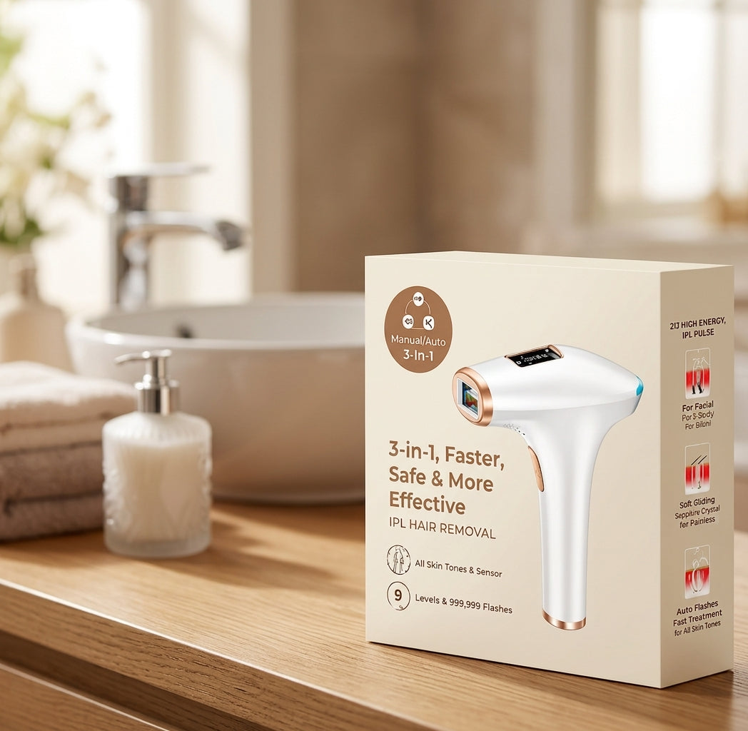 Luméa IPL Hair Removal Device – 999,900 Flashes for Face & Body