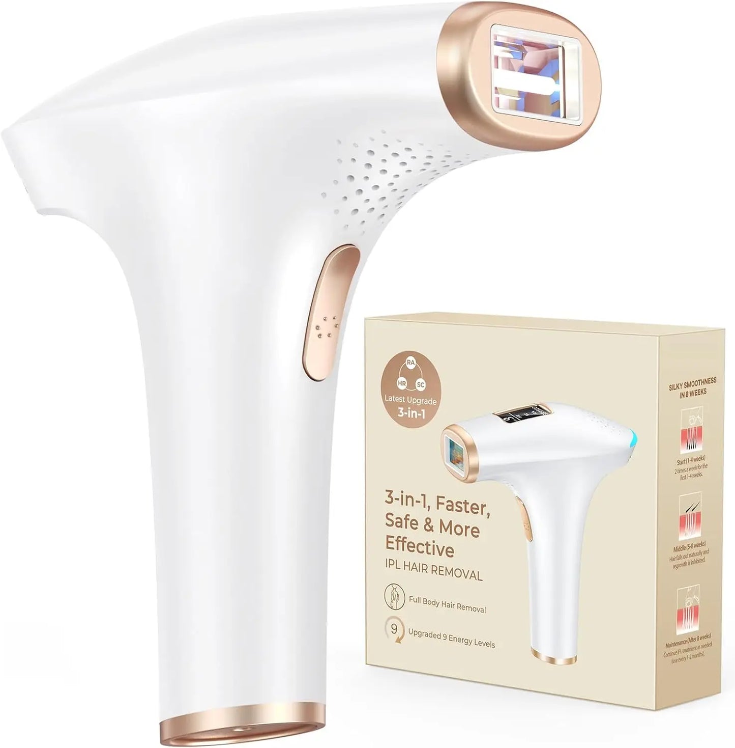 Luméa IPL Hair Removal Device – 999,900 Flashes for Face & Body
